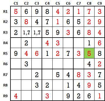 Sudoku second level game 3-5