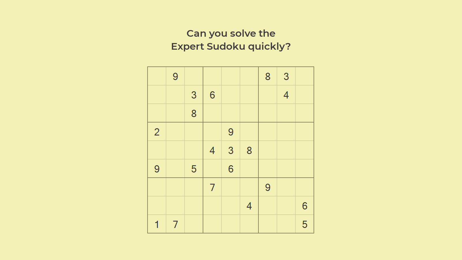 Solving Sudoku Expert Level 5 Game 10 Quickly