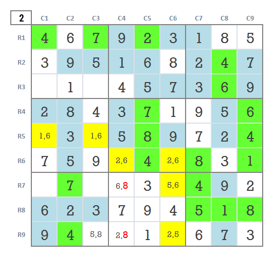 Expert Sudoku hard level 5 game 31 stage 2