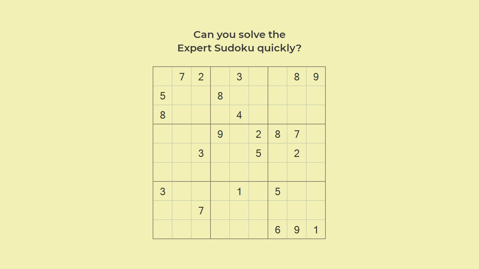 Sudoku Expert Level 5 Game 7 Solved Quick