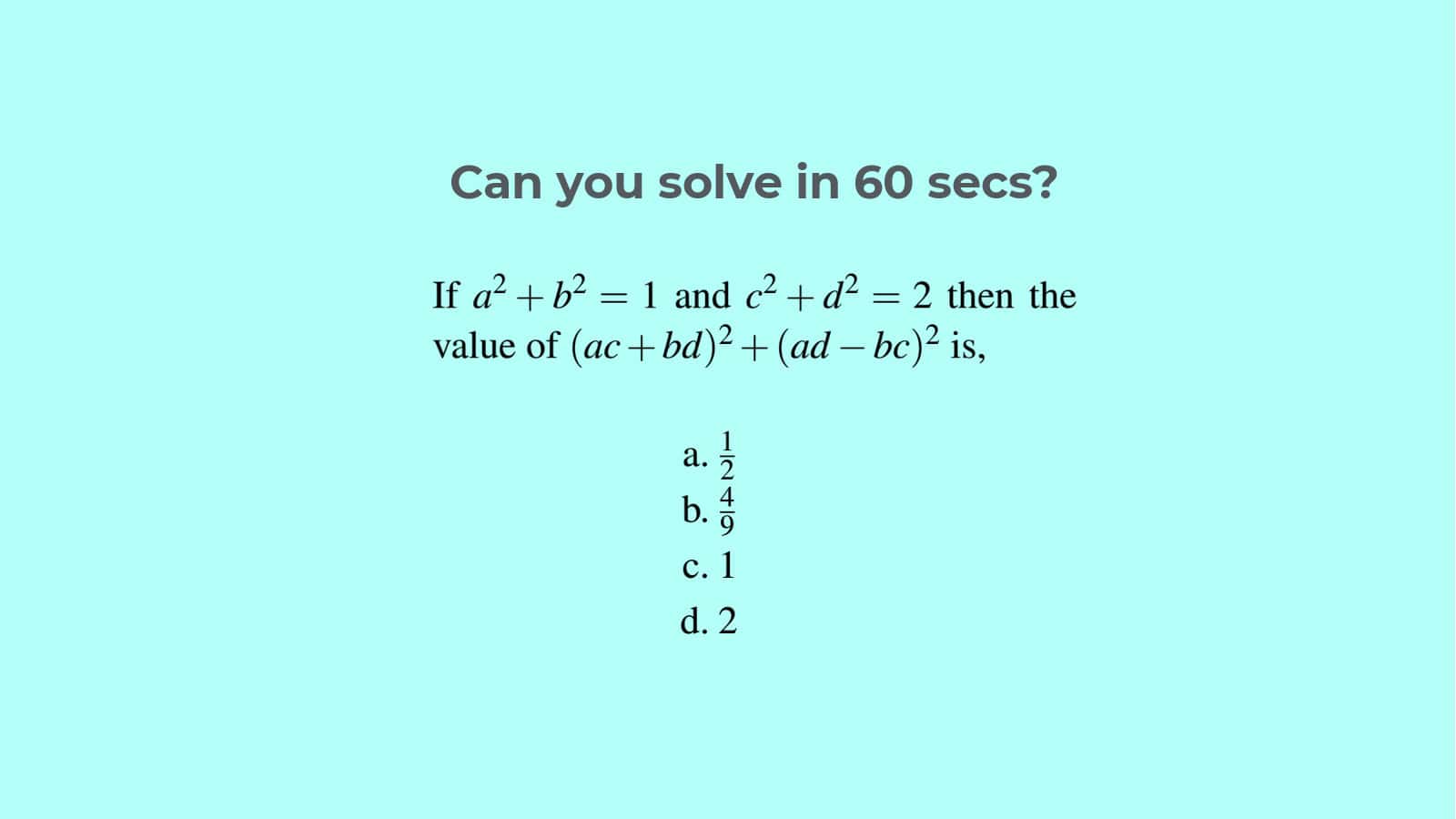 How to solve hard algebra problems in a few simple steps 1