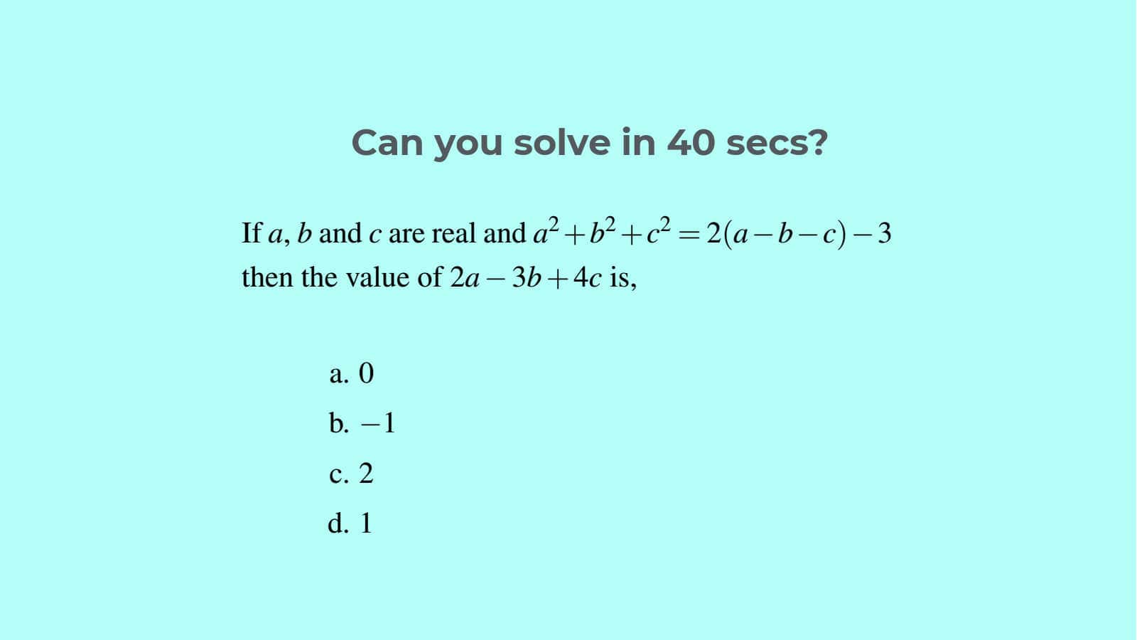 Simple and Intelligent Solution of Difficult Algebra Problems 2