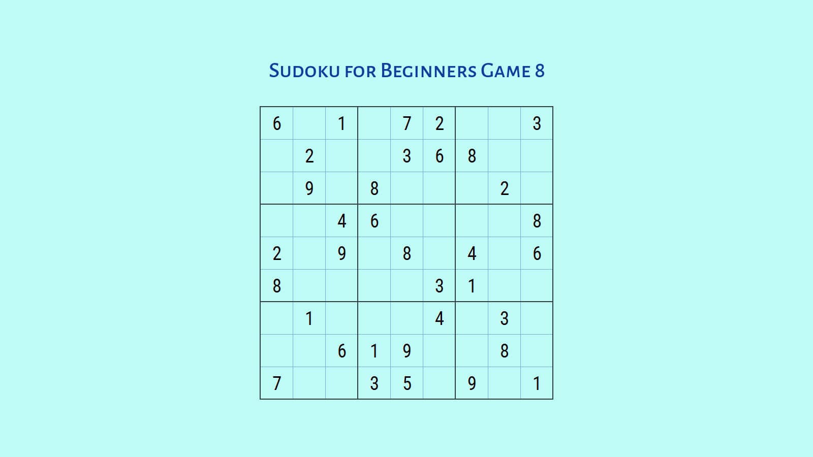 Easy Sudoku for beginners game 8: Learn How to play Sudoku