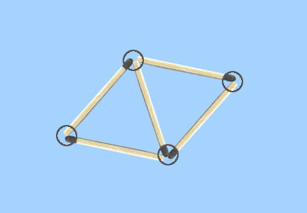 Add 9 to make 8 nodes matchstick puzzle 2 triangles 4 nodes