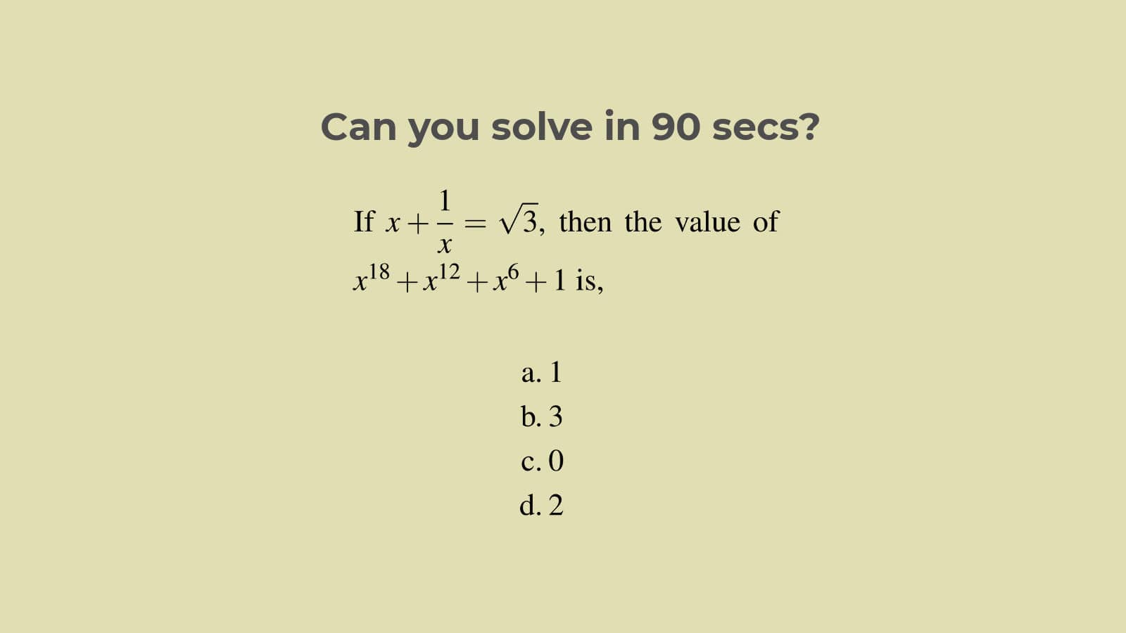 Hard Algebra Questions SSC CGL Set 35