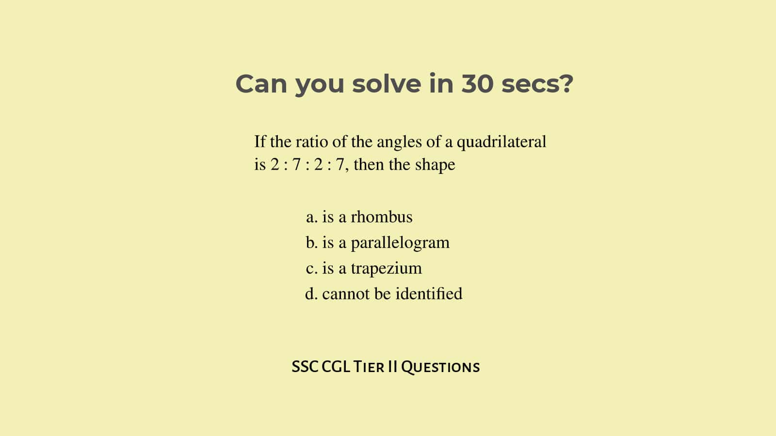 Geometry Questions for SSC CGL Tier 2 Set 15