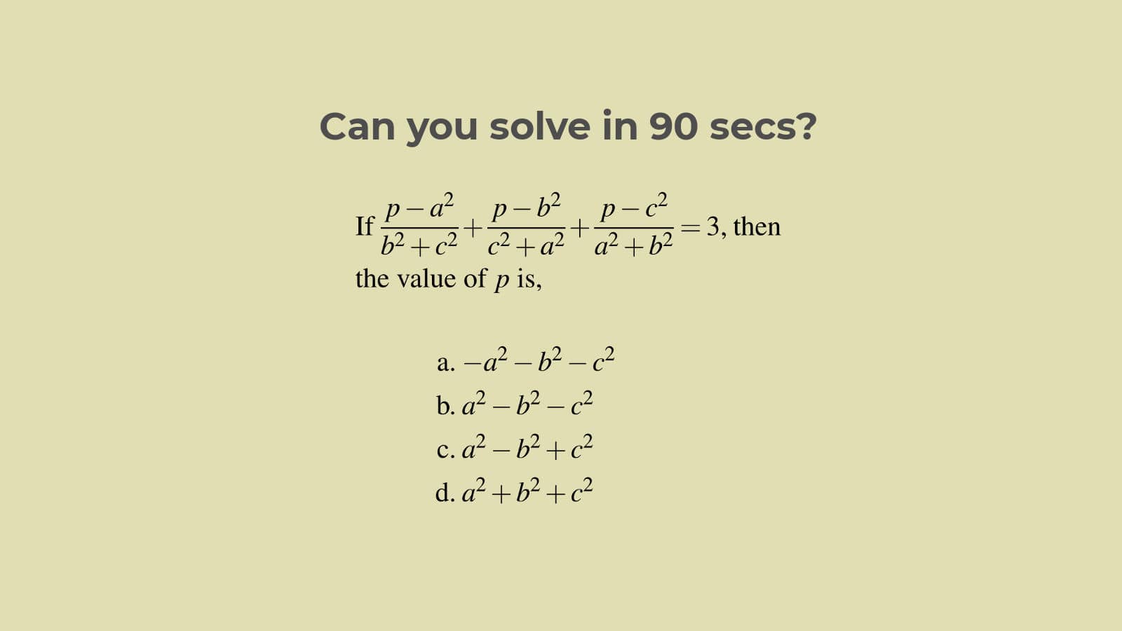 Hard algebra questions SSC CGL Set 64