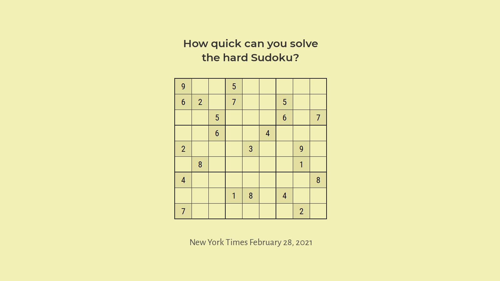 How to Solve NYT Sudoku hard February 28, 2021