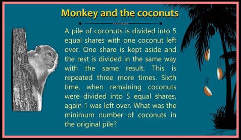 Monkey and Coconuts Problem: Solution to Two Riddles