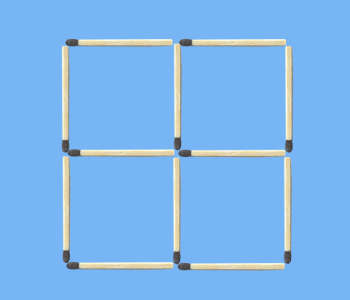 Move 4 to make 10 squares matchstick puzzle figure
