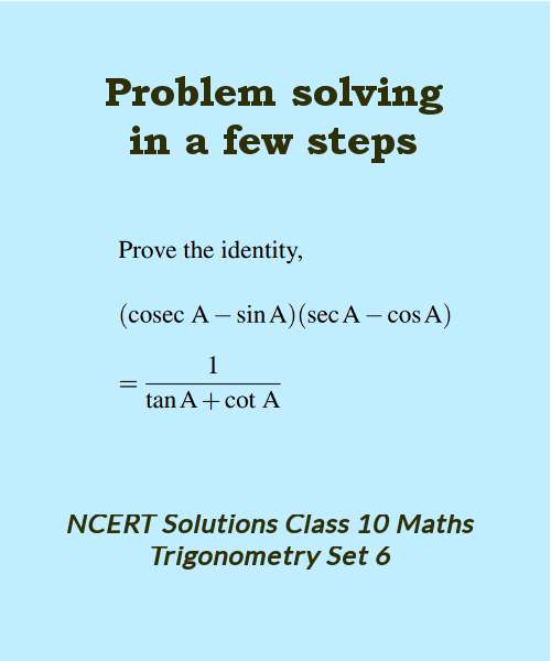 ncert solutions class 10 maths trigonometry set 6