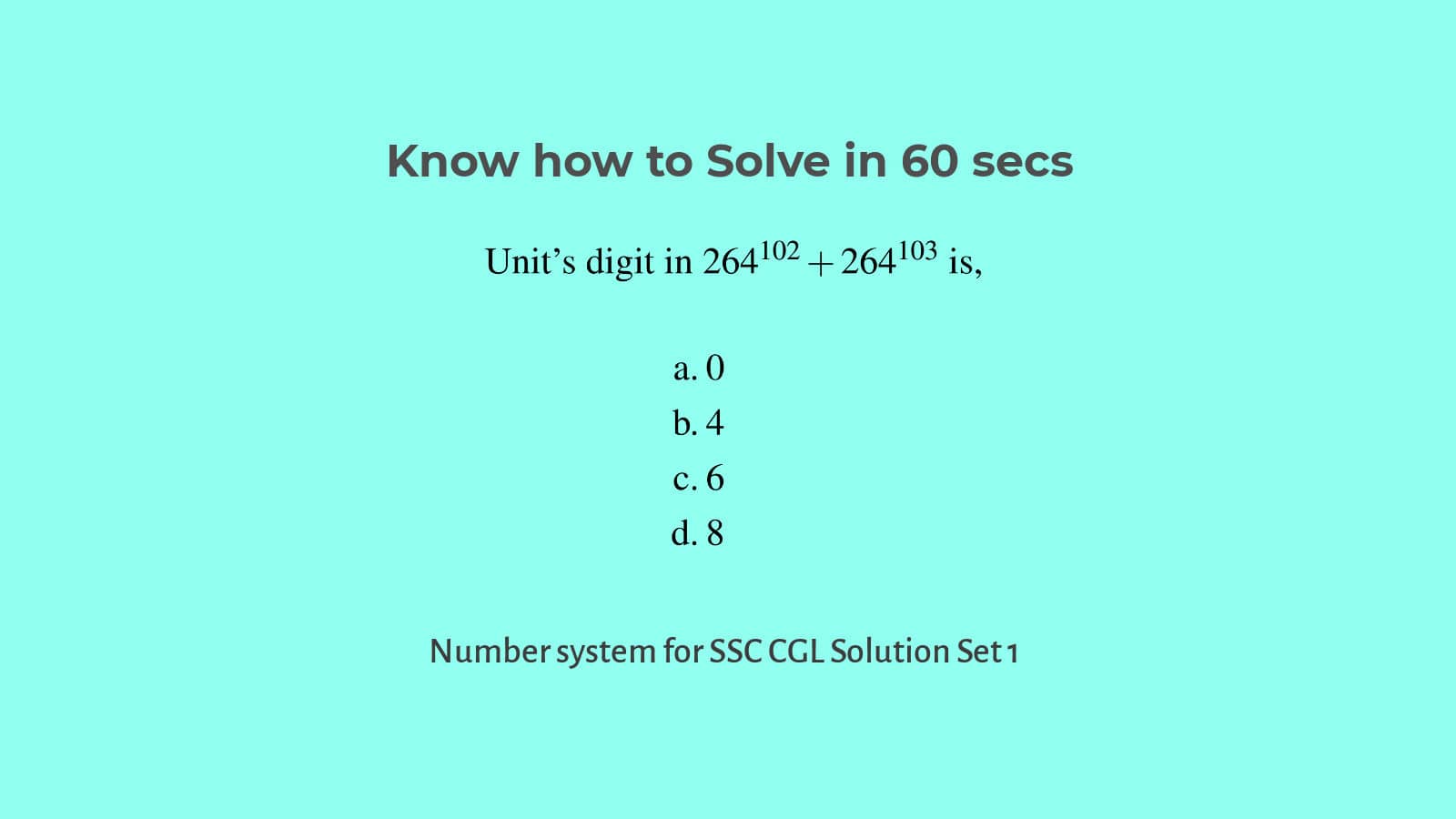 Solution to Number system questions for SSC CGL Set 1