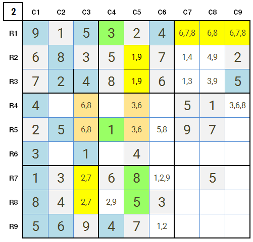 New York Times Sudoku Hard, 16th February 2021 Stage 2 Solution