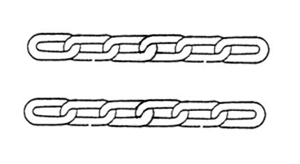 Make a Circular Chain Riddle: pair of six chain links