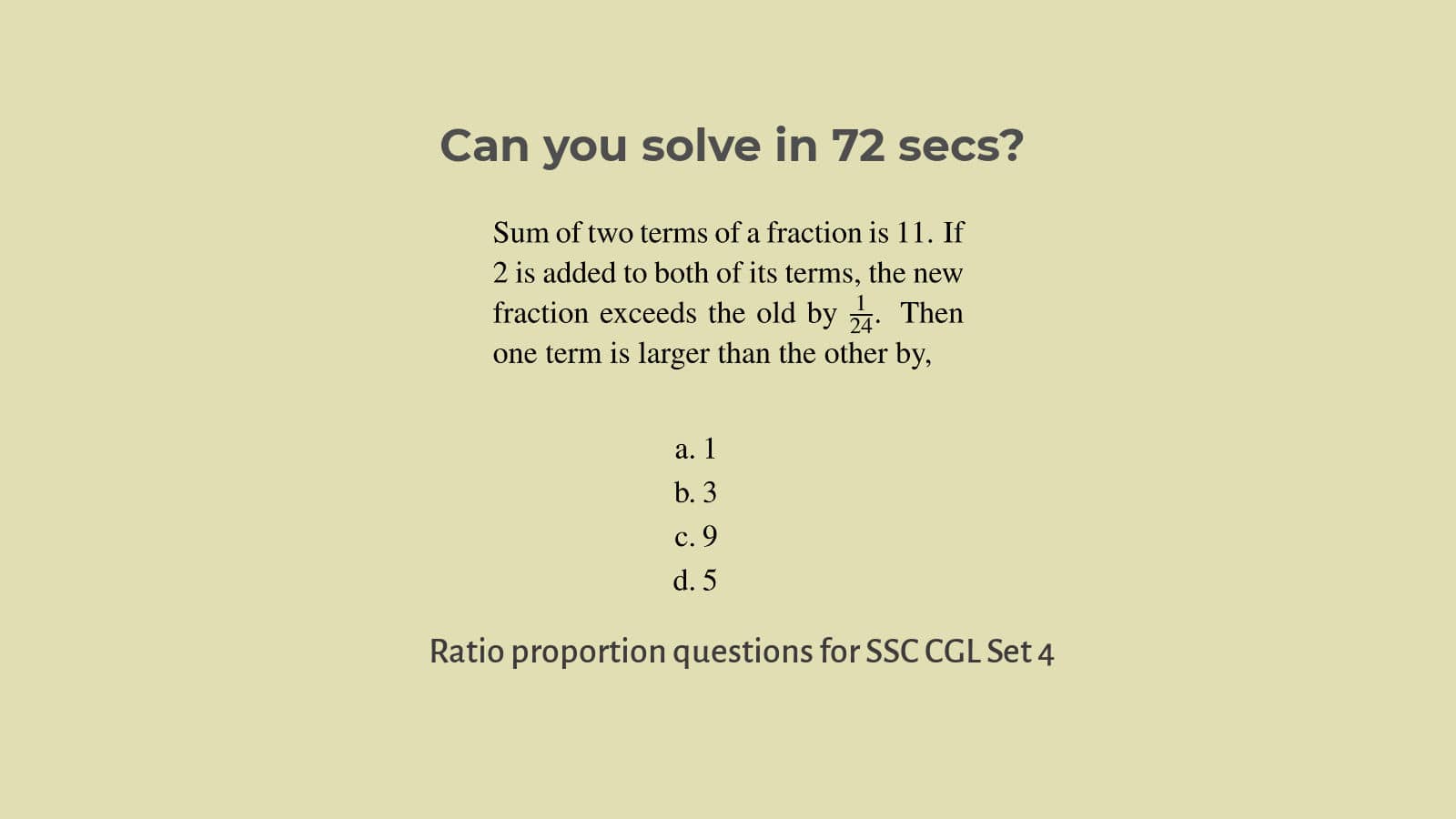 Ratio proportion questions for SSC CGL Set 4