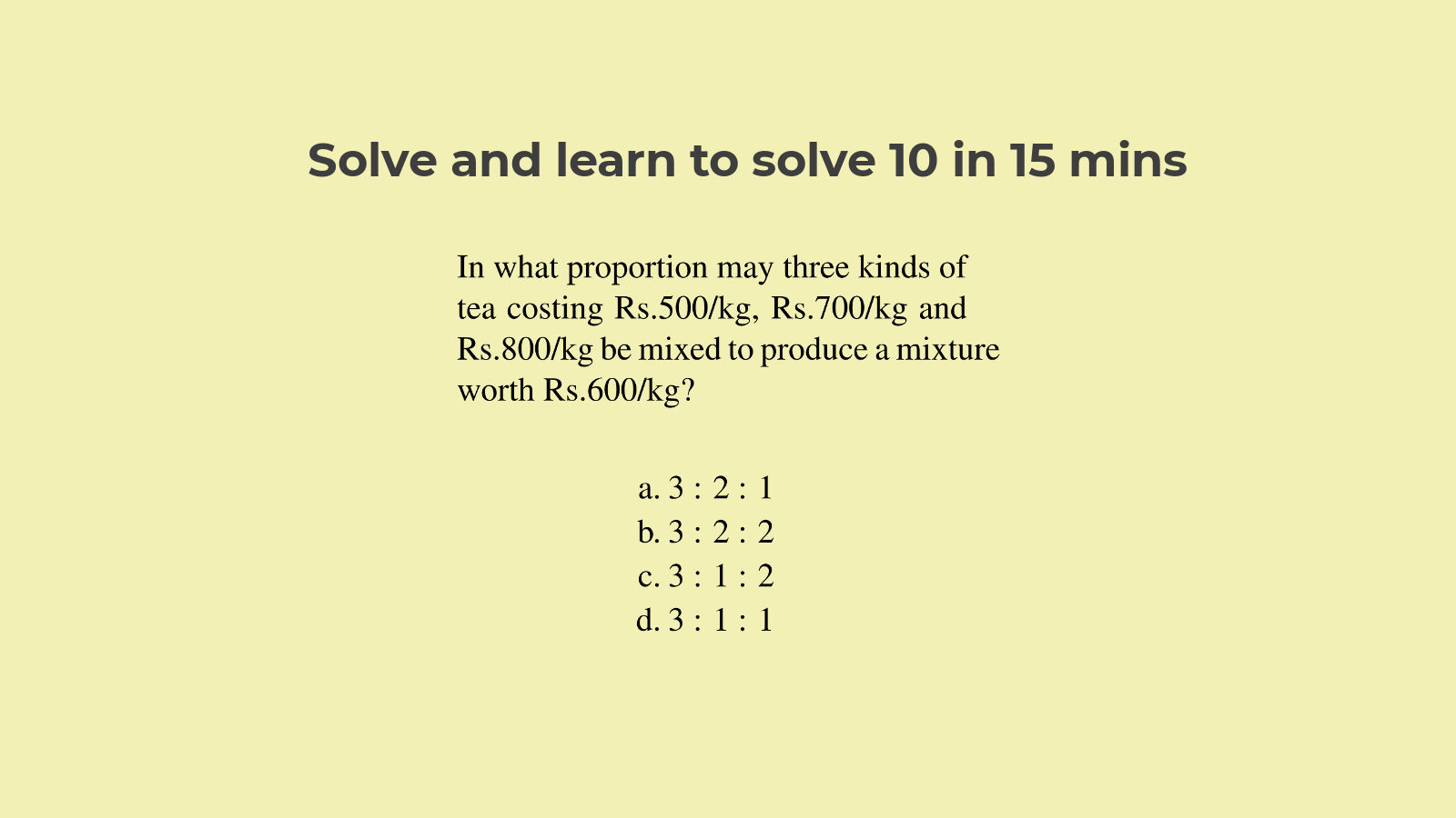 Mixture problems for SSC CGL Tier 2 set 25 with solutions