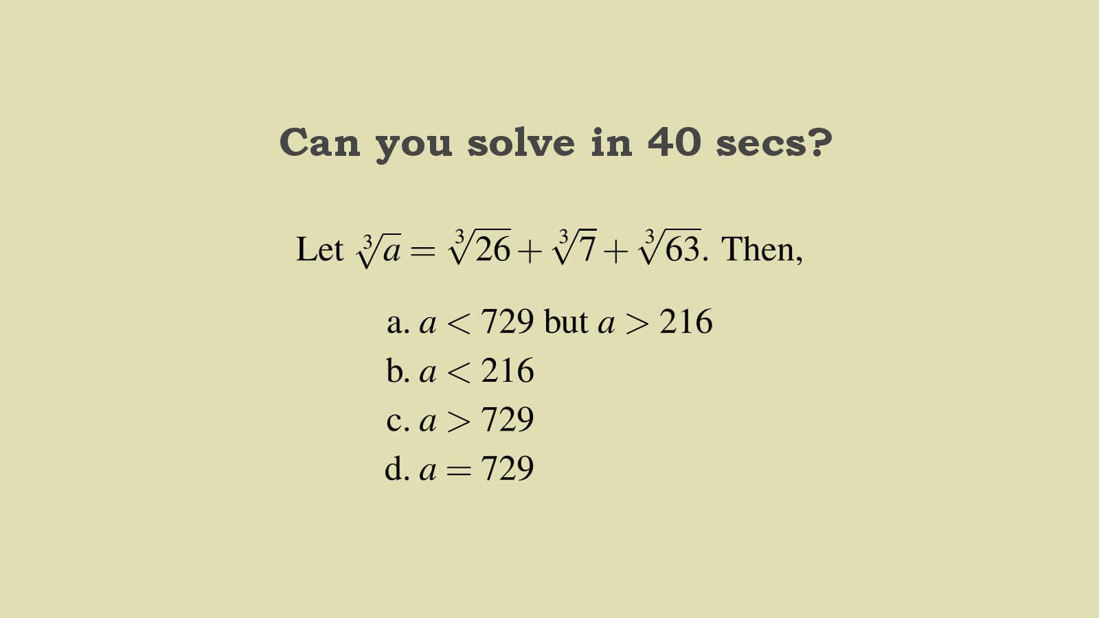 Surds and Indices Questions for SSC CHSL Answer and Solution 3
