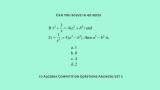 thumb MCQ algebra questions with answers for SSC CGL Set 2