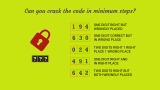 thumb Crack Number Lock Puzzle With 194 in Minimum Steps