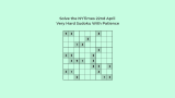 thumb NYTimes Very Hard Sudoku 22 Apr 2024: Solve With Patience