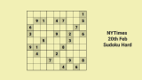thumb NYTimes Very Hard Sudoku 20 Feb 2021: Expert Sudoku Solution