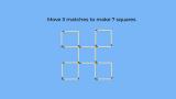 thumb Move 3 Matches to Make 7 Squares Matchstick Puzzle