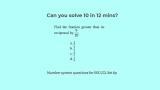 thumb Number System Questions with Answers: SSC  CGL Set 89