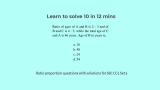 thumb Ratio proportion questions for SSC CGL Solution set 5