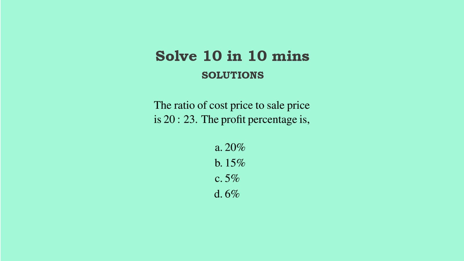 WBCS Math Question with Solution Set 1